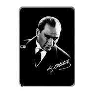 Gogo Accessories 10.5 inç Samsung Galaxy Tab ile Uyumlu S T800 Atatürk İmza Baskılı Silikon Kılıf