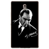 Gogo Accessories 10.5 inç Samsung Galaxy Tab ile Uyumlu S6 T860 Atatürk İmza Baskılı Silikon Kılıf