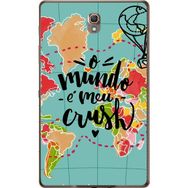 Gogo Accessories 10.5 inç Samsung Galaxy Tab ile Uyumlu S6 T860 Mavi Harita Baskılı Silikon Kılıf