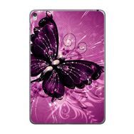 Gogo Accessories Apple iPad Mini 4 A1538 A1550 Mor Kelebek Baskılı Silikon Kılıf