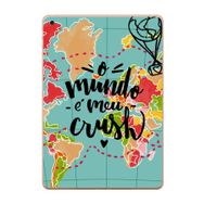 Gogo Accessories Apple iPad New Air2 A1566 A1567 Mavi Harita Baskılı Silikon Kılıf