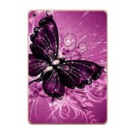 Gogo Accessories Apple iPad New Air2 A1566 A1567 Mor Kelebek Baskılı Silikon Kılıf