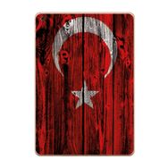 Gogo Accessories Apple iPad New Air2 A1566 A1567 Türk Bayrağı Ahşap Baskılı Silikon Kılıf