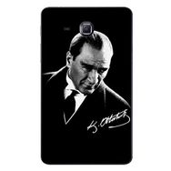 Gogo Accessories Samsung Galaxy Tab ile Uyumlu A SM-T280 Atatürk İmza Baskılı Silikon Kılıf