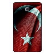 Gogo Accessories Samsung Galaxy Tab ile Uyumlu A SM-T280 Türk Bayrağı Baskılı Silikon Kılıf