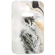 Gogo Accessories Samsung T110 Model Dalgali Ebru Baskılı Silikon Kılıf
