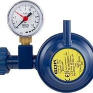 Gok - 90 Derece Dik Çıkışlı Manometreli LPG-Gaz Dedantör-Regülatör