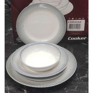Göksan Mutfak 4162 Desenli Lüks 24 Parça Porselen Yemek Takımı