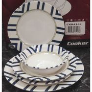 Göksan Mutfak 4163 Desenli Lüks 24 Parça Porselen Yemek Takımı