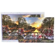Gold Kanalda Gün Batımı (Amsterdam) 1000 Parça Puzzle