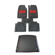 Gold Oto Aksesuar Fiat Fiorino 2008-2021 Juin Kırmızı Havuzlu Paspas + Elmas Kesim Bagaj Havuzu
