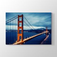 Golden Gate Köprüsü Gece Işıklı Tablosu