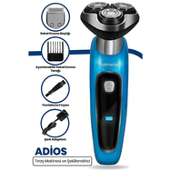 Goldmaster Adios 2in1 Islak Kuru Esnek Oynar Başlıklı IPX6 Su Geçirmez Tıraş Makinesi