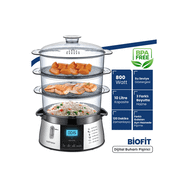 Goldmaster GM7268D Gri Biofit Led Ekranlı 120 Dakika Zaman Ayarlı 10 L Dijital Buharlı Pişirici