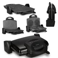 GoldMaster Trihot IN-7464S 3in1 1750 W Siyah Granit Waffle Izgara Tost Makinesi