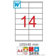 GoldMoon 2008 Laser A4 105x40 mm 100'lü Sayfa Etiketi