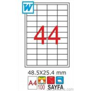 GoldMoon 2030 Laser A4 48.5x25.4 mm 100'lü Sayfa Etiketi