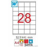 GoldMoon 2035 Laser A4 52.5x41 mm 100'lü Sayfa Etiketi