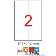GoldMoon 2065 Laser A4 105x297 mm 100'lü Sayfa Etiketi