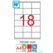 GoldMoon 2080 Laser A4 70x46 mm 100'lü Sayfa Etiketi