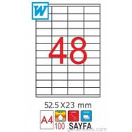 GoldMoon 2098 Laser A4 52.5x23 mm 100'lü Sayfa Etiketi