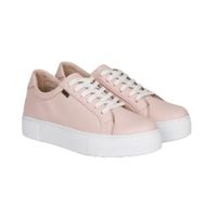 Gönderir 04240 Yuvarlak Burun Dolgu Taban Bağcıklı Pudra Kadın Sneaker