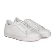 Gönderir 24237 Deri Yuvarlak Burun Bağcıklı Beyaz Kadın Sneaker