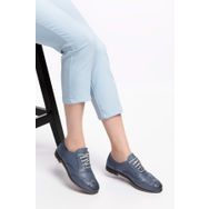 Gondol ESFA.109 Hakiki Deri Anatomik Taban Mavi Casual Kadın Ayakkabı