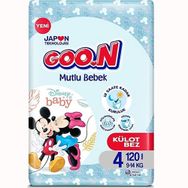 Goo.N Mutlu Bebek No:4 Maxi 120 Adet Külot Bebek Bezi