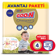 Goo.N Premium Soft No:4 Maxi 120 Adet Külot Bebek Bezi