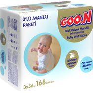 Goon Sensitive Hassas Cilt 3x56'lı Islak Havlu Mendil