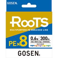 Gosen X8 Roots PE 8 Örgü Spin 300 mt 0.8 PE Multi Color İp Misina