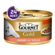 Gourmet 24x85 gr Gold Alabalık ve Sebzeli Kedi Konservesi