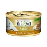 Gourmet 24x85 gr Gold Çifte Lezzet Hindi Ördek Kedi Konserve