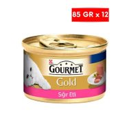 Gourmet Gold 12x85 gr Kıyılmış Sığır Etli Kedi Konservesi
