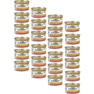 Gourmet Gold 24x85 gr Parça Etli Alabalık Sebzeli Parça Etli Kedi Konservesi