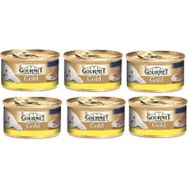 Gourmet Gold 6x85 gr Kıyılmış Tavuklu Yetişkin Konserve Kedi Maması
