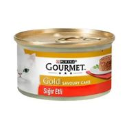 Gourmet Gold 6x85 gr Parça Sığır Etli Yetişkin Kedi Konservesi