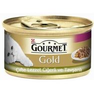Gourmet Gold Çifte Lezzet Ciğerli ve Tavşanlı 12x85 gr Kedi Konserve
