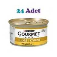 Gourmet Gold Kıyılmış Tavuklu Konserve Yetişkin 24x85 gr Kedi Maması