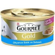 Gourmet Gold Okyanus Balığı ve Sebzeli 85 gr Kedi Konservesi