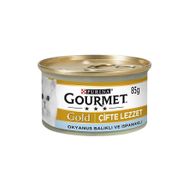 Gourmet Gold Parça Etli Okyanus Balıklı ve Ispanak Soslu 24x85 gr Kedi Konservesi