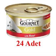 Gourmet Gold Parça Etli Soslu Sığır Etli 24x85 gr Kedi Konserve