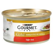 Gourmet Gold Parça Etli Soslu Sığır Etli 85 gr Kedi Maması