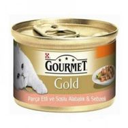 Gourmet Gold Parça Etli ve Soslu Alabalık Sebzeli 12x85 gr Kedi Konserve