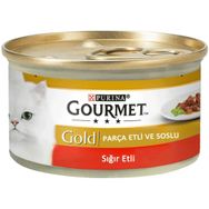 Gourmet Gold Sığır Etli 24x85 gr Kedi Konserve