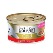 Gourmet Gold Sığır Etli ve tavuklu 6x85 gr Kedi Konserve