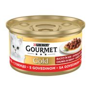 Gourmet Gold Soslu Sığır Etli 85 gr Yaş Kedi Maması