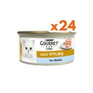 Gourmet Kıyılmış Ton Balıklı 85 gr 24 Adet Kedi Konservesi