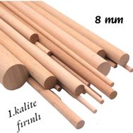 Gözde Yivsiz 8 mm x120 cm 10 Adet Ahşap Boy Düz Kavela